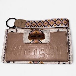 Wrangler Wallet - Cream Color Southwest Aztec Print